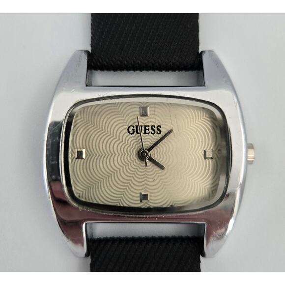 Guess Watch with Black and Gray Genuine Leather Band - Picture 4 of 10